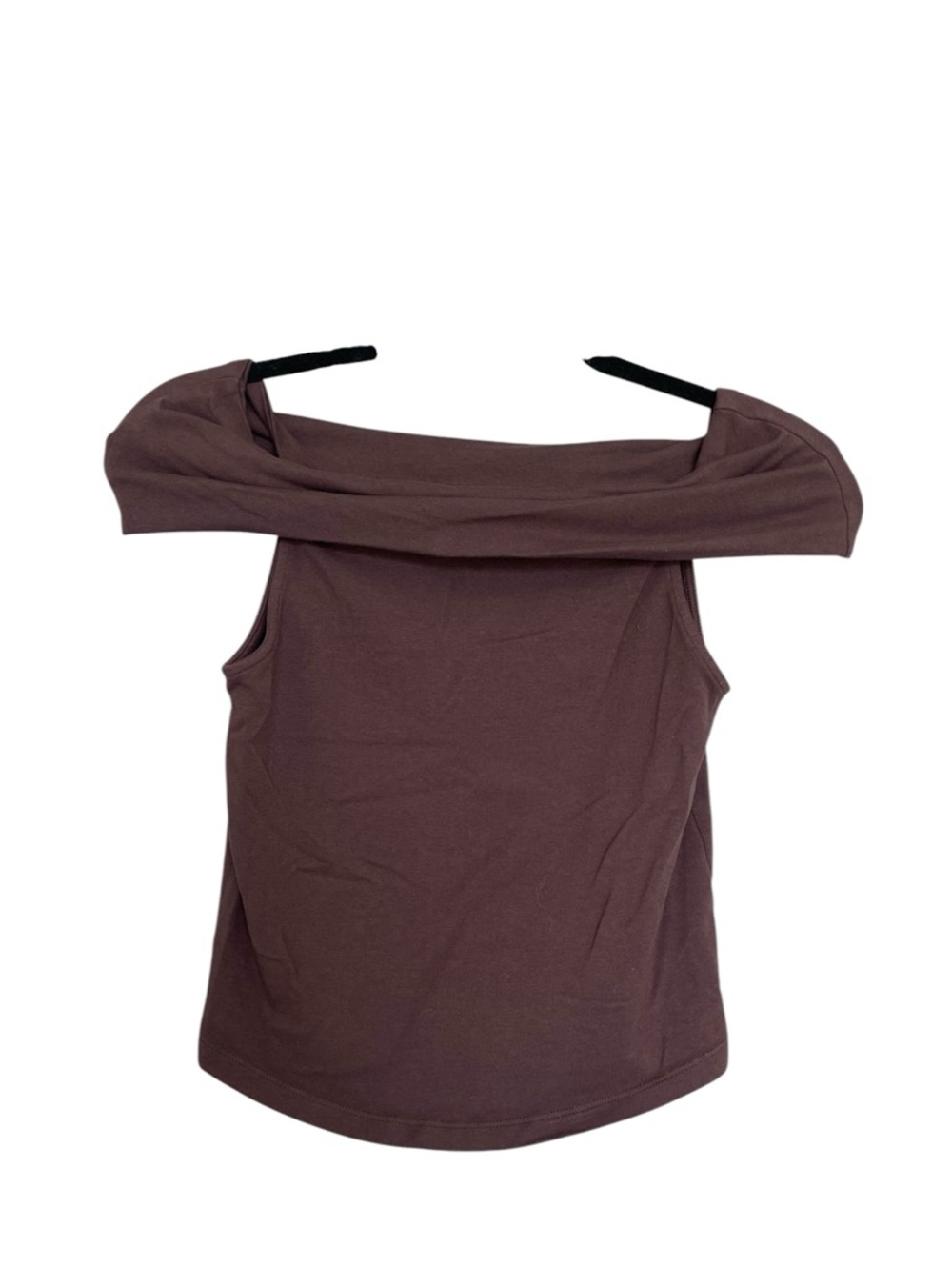 aerie Off-Shoulder Top in Brown
